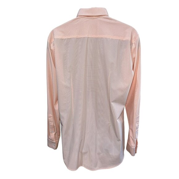 Mizzen+Main Leeward Collection Mens Orange Checkered Dress Shirt X-Large Trim Fi - Picture 8 of 11